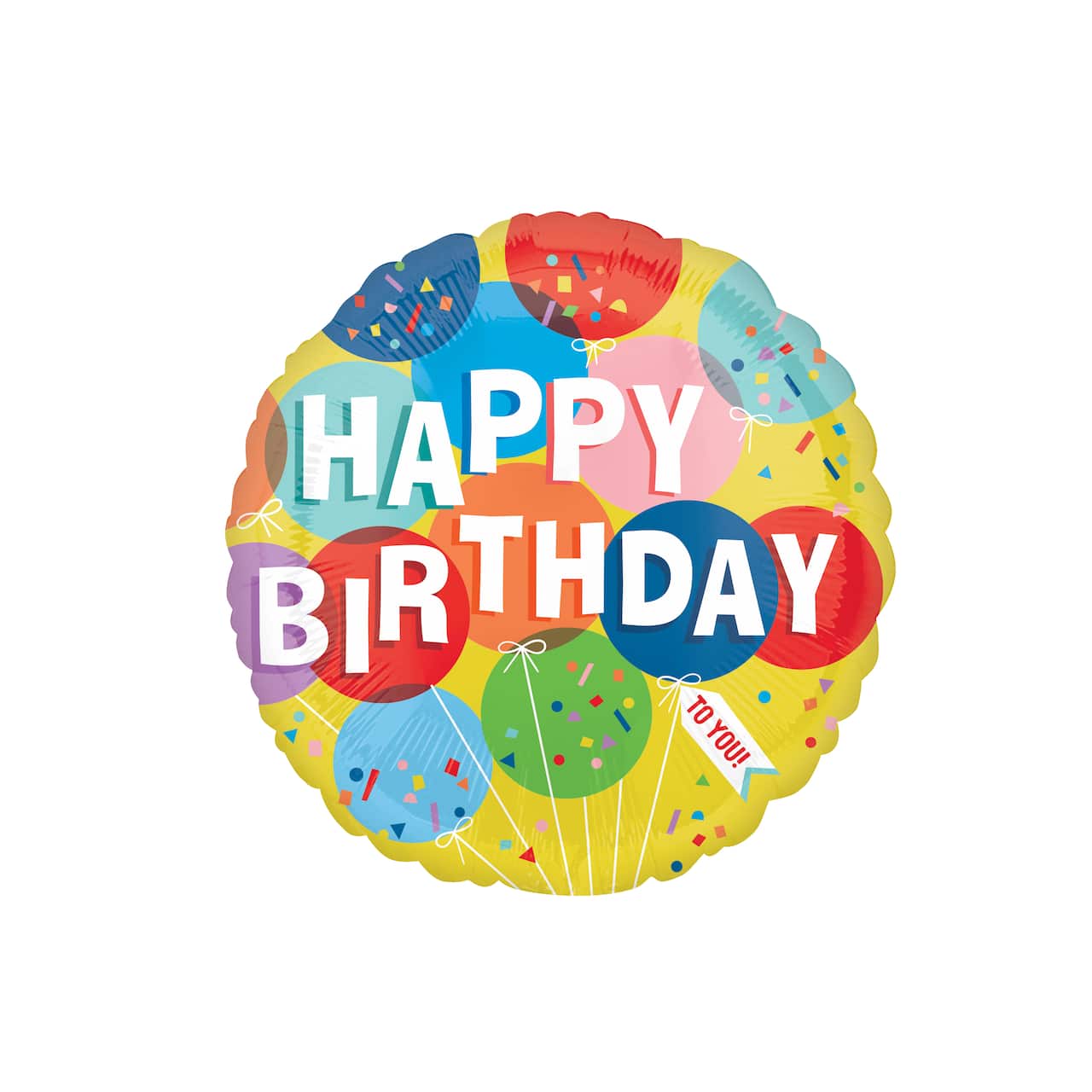 Ballon métallisé pour anniversaire avec ballons enjoués de 43,1 cm